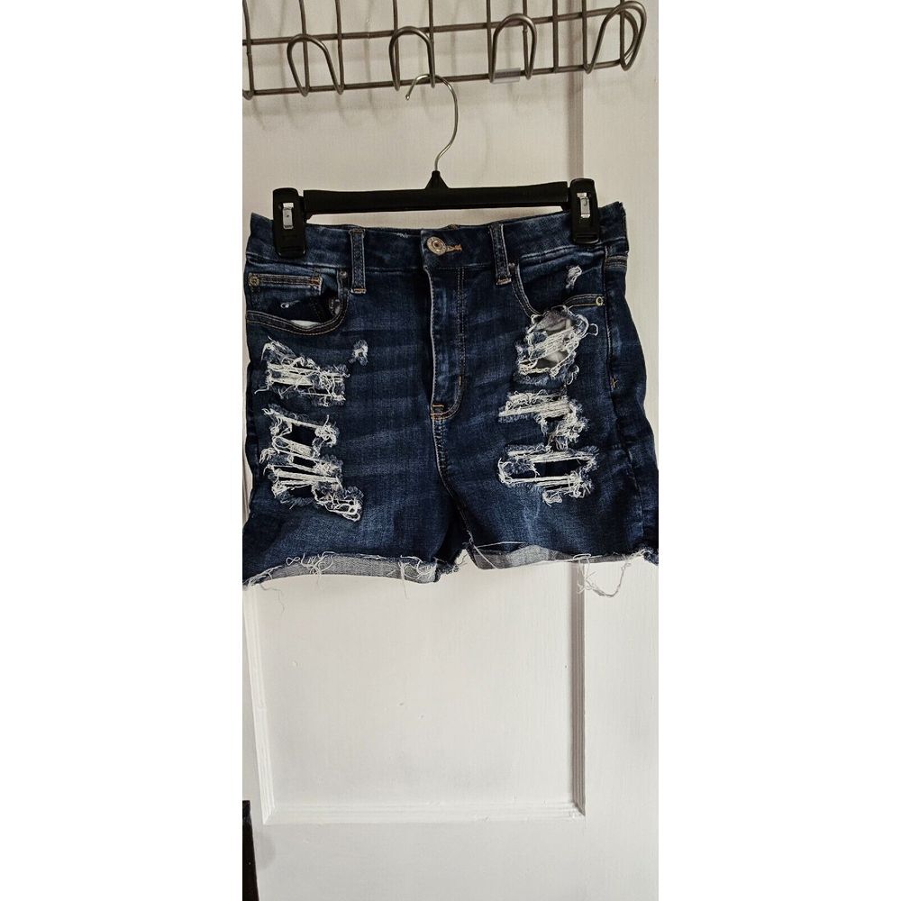 American Eagle Next Level Stretch Curvy Hi Rise Shortie distressed Womens Sz 4